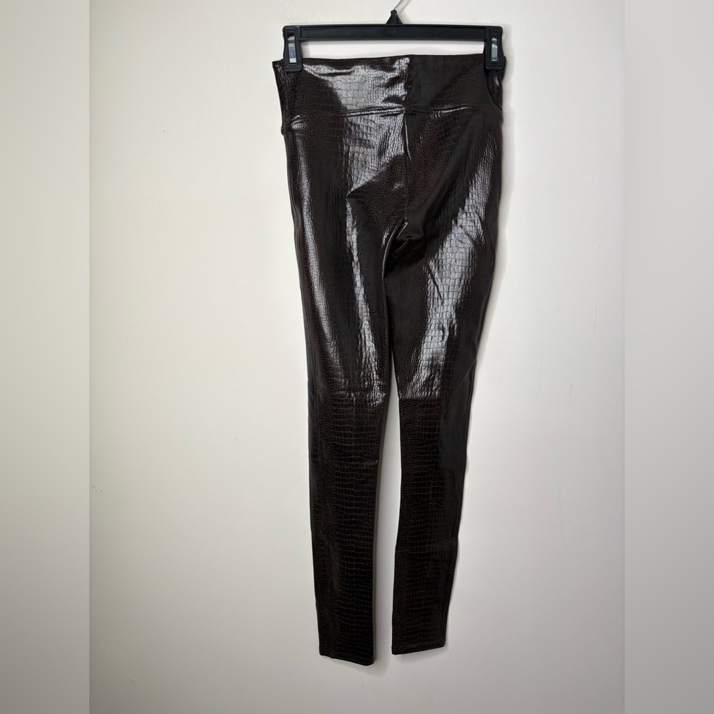 SPANX Faux-Leather Skinny Leggings in Black - Picture 4 of 5